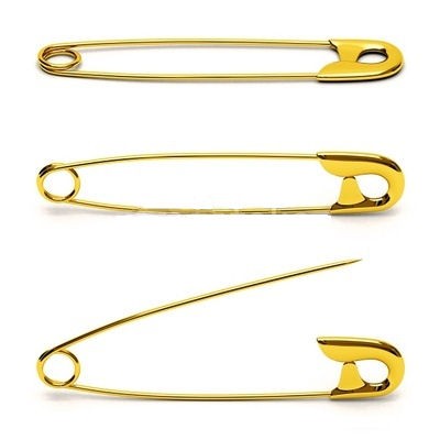 Safety Pins Brass 19mm Pack of 36
